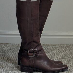 Preview International Women's Brown Leather Riding Boots Size 8